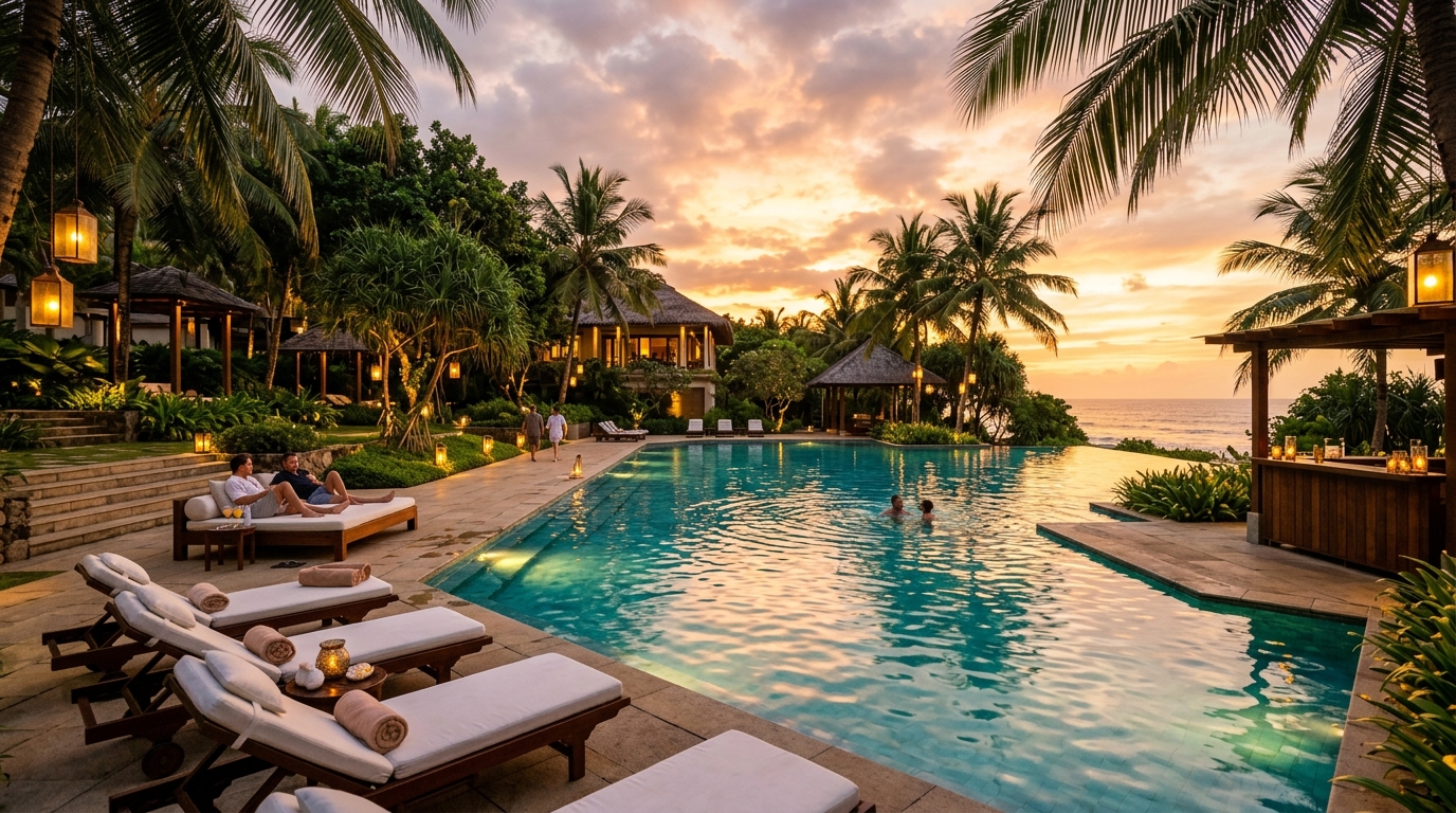 Riverside Hotel Luxury Resort Background